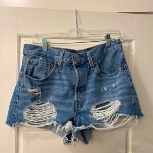 Levi’s Distressed Denim Shorts